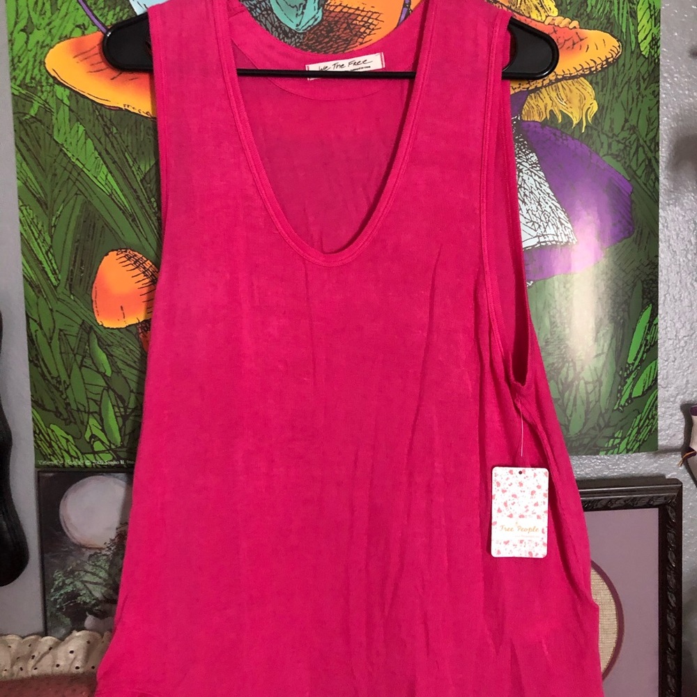 NWT free people fuchsia tank top
